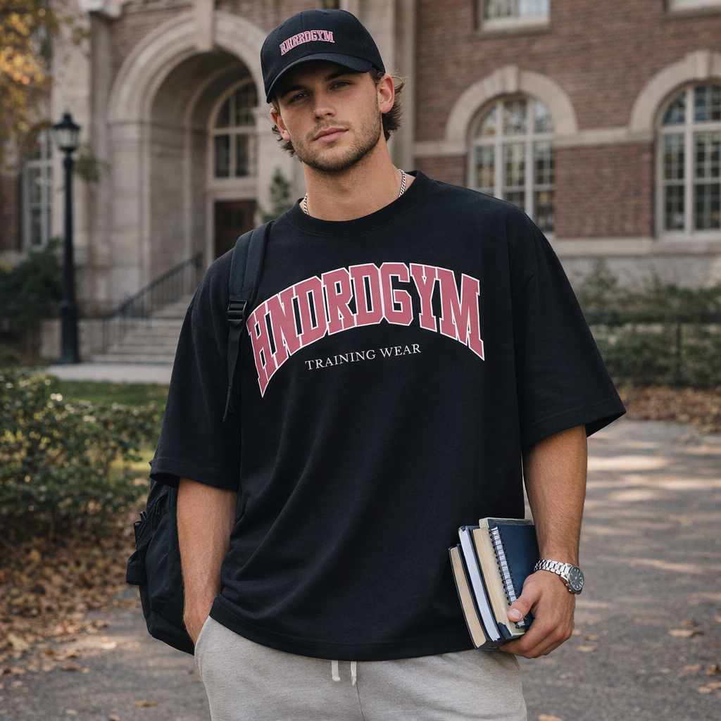 UNIVERSITY BLACK TEE